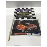 Brickyard 400 flag Bill Elliott metal sign