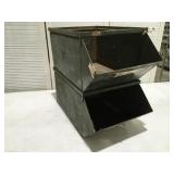 2 metal stack bin large