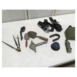 Vintage items, lightning rod, tips extinguisher,