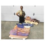 Tucker the Man and his dream movie display