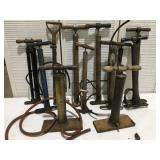 Vintage tire pump collection