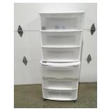 2 Rolling plastic storage containers