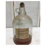 Vintage glass gallon jug pure turpentine