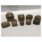Vintage metal trinket / jewelry boxes