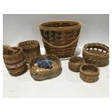 Miscellaneous baskets some may be homemade