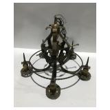 Vintage, five light chandelier w/crest