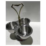 Metal condiment server