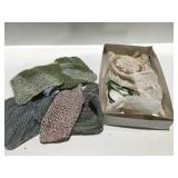 Knitted, potholders and needlework