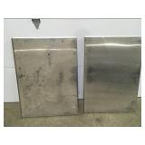 2 hanging insulated, stainless steel shelves 36"