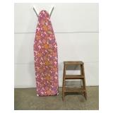 Folding ironing board and Werner two step wood