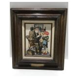 Norman Rockwell  engraved etching picture