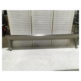 Stainless steel 58 inch from table top shelf