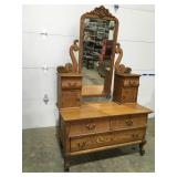 Antique, Victorian, dresser, and mirror