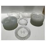 Clear glass items, bowls, plates, and more