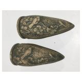 Vintage stoneware bird wall pocket
