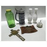 Avon Stein milk glass, vases and more