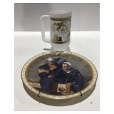 Military related cup and plate Norman Rockwell
