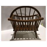 Wood magazine rack