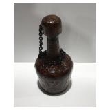 Vintage Spanish leather bound bottle