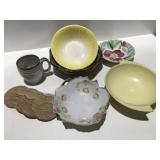 Miscellaneous kitchen, items, and coasters
