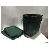 3 Rubbermaid roughneck totes