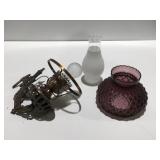 Electric wall scone hurricane lamp style no