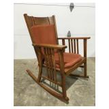 Antique wood rocker 26 inches wide, 36 inches