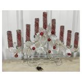 Vintage Christmas foil mesh candlelabra  mirostar