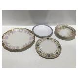Floral bowl & platter & more