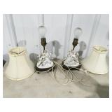 Vintage porcelain figurine lamps