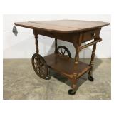 Wood teak cart, 1976