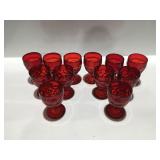12 Ruby, red 5 1/2 goblets