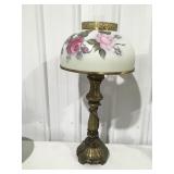 Hurricane flowered lamp