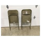 2 metal chairs