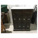 32.5" x 44" multi door cabinet, no keys