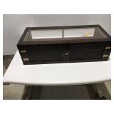 Wood display case 36" x 16" x 10"