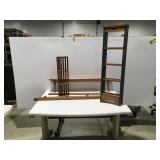 Wood Shelves & quilt hanger