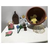 Plastic plant pot & contents