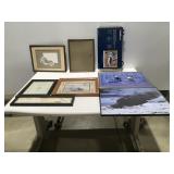 Picture frames & a rack