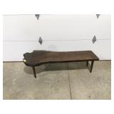 Wood slab live edge table 57" x 14" high