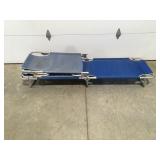 2 aluminum folding cots