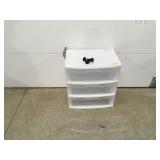3 drawers storage unit on wheels