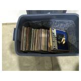 Rubbermaid tote w/lid with country albums