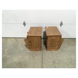 2 end tables w/magazine holders