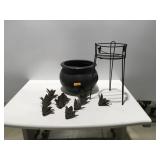 Planter pot, rain chain & plant stand