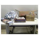 Throw,mugs, books