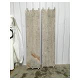 Two aluminum scaffolding, walk planks with rungs