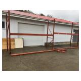 24 foot industrial metal shelving 112" tall