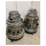 Two industrial style shop vacuums, untested