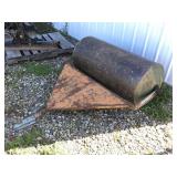 Steel yard roller with oil inside roller width